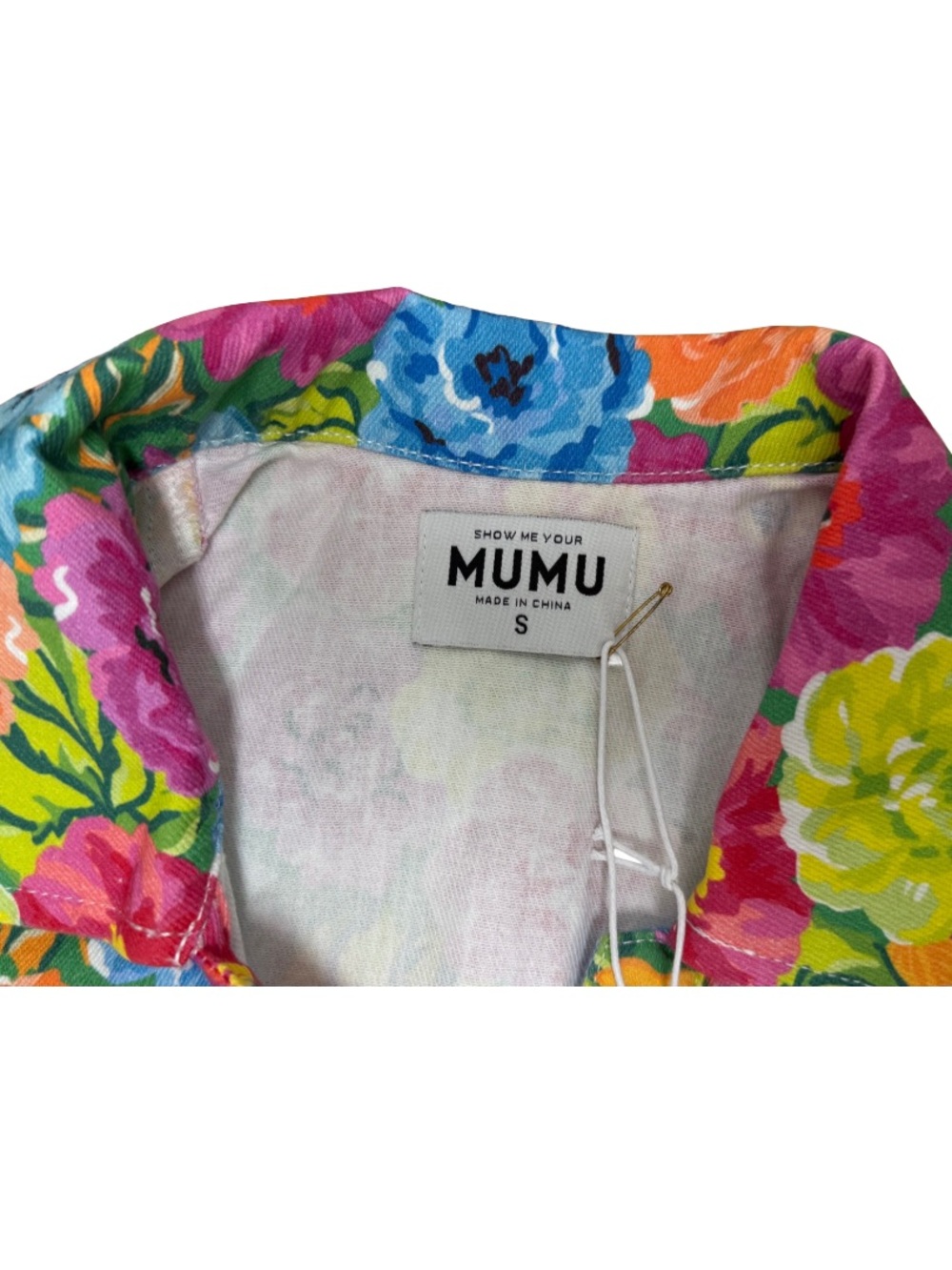 SHOW ME YOUR MUMU Cannon Romper Denim Bright Floral - Picture 4 of 13